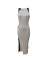 Trendy suspender ribbed sexy slim fitting street dress