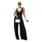 Sexy deep V-back sleeveless jumpsuit