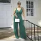 Sexy deep V-back sleeveless jumpsuit