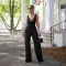 Sexy deep V-back sleeveless jumpsuit