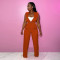Qingguo collar sleeveless casual suit two-piece set