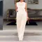 Trouser swing collar sleeveless waist collection casual set
