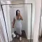rendy V-neck ribbed sexy slim fitting street dress