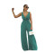 Sexy deep V-back sleeveless jumpsuit