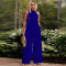 Sexy backless lace up long top wide leg pants fashion set