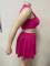 Fashion women's sleeveless top, fake two-piece pants skirt design, skirt set