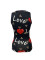 New camouflage letter heart sexy vest round neck top