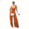 Sexy deep V-back sleeveless jumpsuit