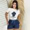 Elegant and elegant cotton shorts short sleeved set in 3 colors
