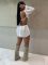 Sexy hollow out thin long sleeved top with round neck and hollow out back dress