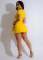 Fashion casual sexy hollow button knit short sleeved two-piece set