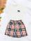 Casual, Comfortable, and Fashionable Set with Cotton Short sleeved Shorts and Pockets, Two Piece Set