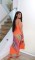 Wrapped chest and off shoulder colorful striped dress