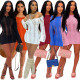 Sexy hollow out thin long sleeved top with round neck and hollow out back dress