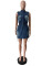 Tank top drawstring elastic slim fit dress