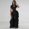 Shirt short sleeved tight fitting high elastic lace jumpsuit   7 COLORS