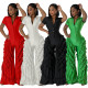 Shirt short sleeved tight fitting high elastic lace jumpsuit   7 COLORS