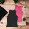 Women's Instagram style round necked vest with slim fitting threads, 2-piece set