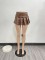 Beautiful women's leather sexy solid color zippered pleated ultra short skirt  6COLORS