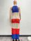 Urban Supply Sexy Perspective Knitted Mesh Split Colored Dress