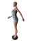 Hanging neck and backless elastic shorts set