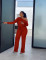 Fashionable casual solid color bat sleeve drawstring jumpsuit