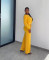 Fashionable casual solid color bat sleeve drawstring jumpsuit