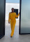 Fashionable casual solid color bat sleeve drawstring jumpsuit