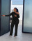 Fashionable casual solid color bat sleeve drawstring jumpsuit