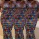 Leisure and fashionable printed cotton high elasticity, fat and loose fitting dress