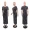 Leisure and fashionable printed cotton high elasticity, fat and loose fitting dress