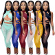 Sexy hollow neck hanging cross mesh splicing perspective three piece set