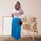 Summer Comfortable Loose Mid High Waist Pleated Skirt