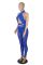 Sexy hollow neck hanging cross mesh splicing perspective three piece set