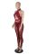 Sexy hollow neck hanging cross mesh splicing perspective three piece set