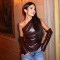 New street trendsetter sleeveless diagonal collar PU leather vest with sleeve top for women