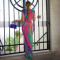 Fashionable women's sleeveless printed sexy deep V-shaped slim fit dress