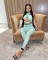 Sexy hollow neck hanging cross mesh splicing perspective three piece set