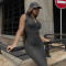 New Solid Color Simple Casual Zipper Sleeveless Slim Fit Dress