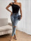 Fashionable and Sexy Off the Shoulder Waist Women's Top and Tank Top