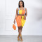 Fashionable casual sports set with splicing straps, short two-piece set