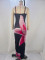 New sexy camisole printed buttocks slit dress