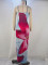 New sexy camisole printed buttocks slit dress
