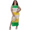 Women's fishing net contrasting color sleeveless slit sexy casual pullover beach dress