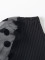 New diagonal shoulder single sleeve polka dot mesh patchwork long sleeved waist slimming women's top T