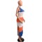 Women's fishing net contrasting color sleeveless slit sexy casual pullover beach dress