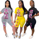 women's fashion casual printed two-piece set for women