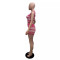 Summer women's striped sweater fashion hip tight pants set