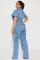 New accordion bag loose high waisted wide leg ripped jeans casual pants