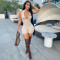 Pit striped fabric zipper sleeveless straight tube jumpsuit shorts